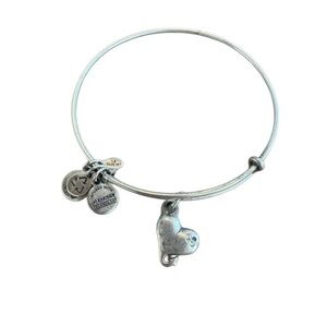 Alex and Ani Silver Heart Tail Charm Bracelet